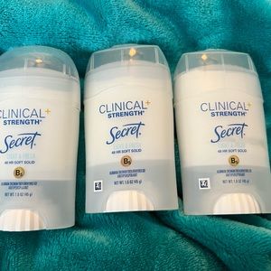Secret clinical strength deodorant x3!